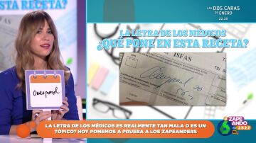 María Gómez descubre su talento para descifrar la letra de los médicos
