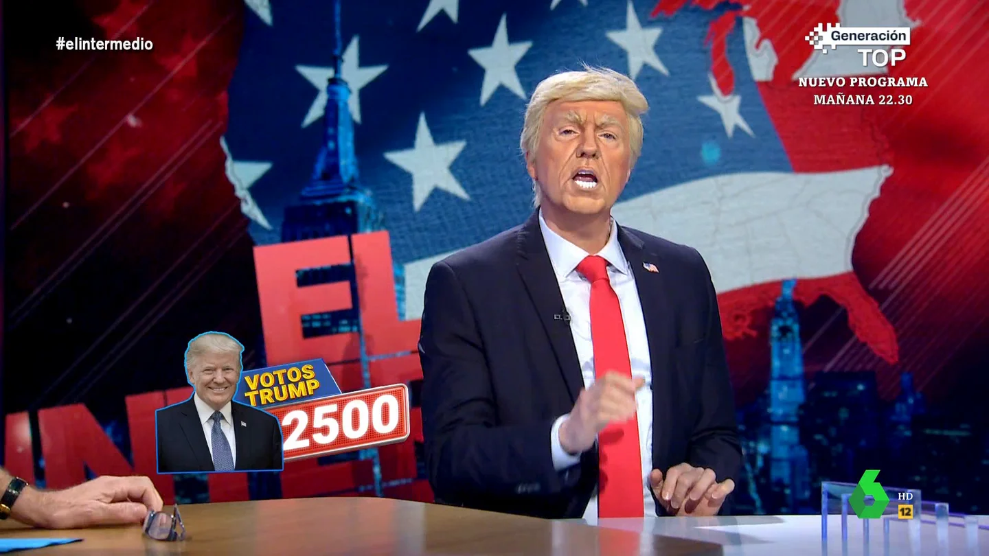 El mensaje de 'Donald Trump' a los jueces desde El Intermedio: "No me vais a tocar ni un pelo" El mensaje de 'Donald Trump' a los jueces desde El Intermedio: "No me vais a tocar ni un pelo"