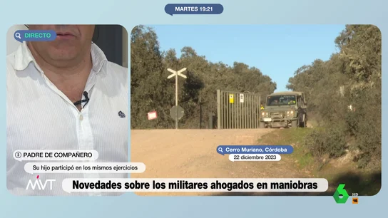 El padre de un compañero de los militares ahogados El padre de un compañero de los militares ahogados