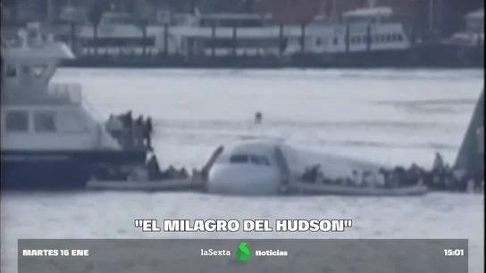 Se cumplen 15 años del amerizaje del avión comercial en el río Hudson Se cumplen 15 años del amerizaje del avión comercial en el río Hudson