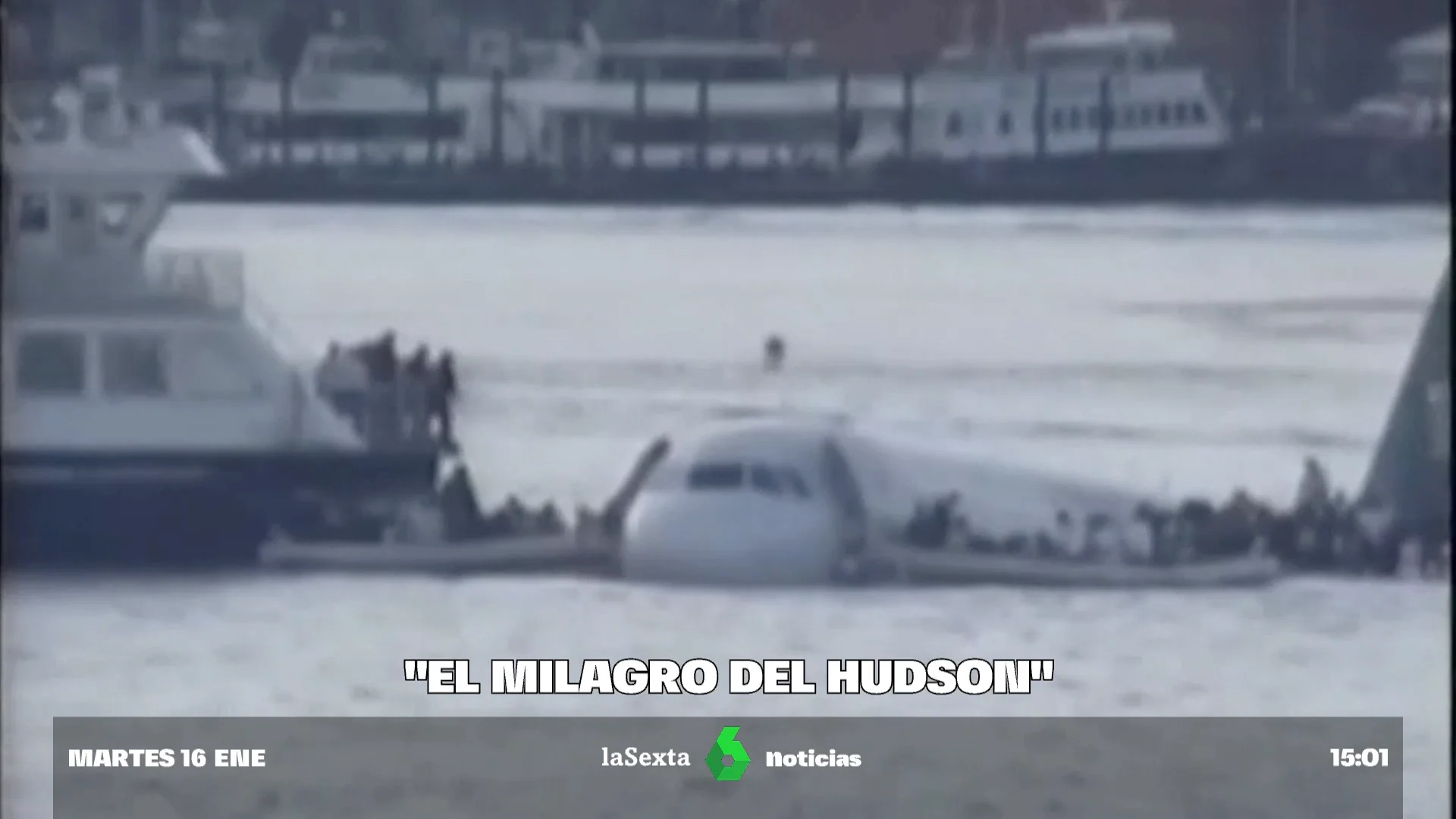 Se cumplen 15 años del amerizaje del avión comercial en el río Hudson