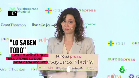 Radiografía del 'análisis' de Ayuso sobre España: desde "Bildu lo sabe todo" a "el Gobierno central nos lanza inmigrantes" Radiografía del 'análisis' de Ayuso sobre España: desde "Bildu lo sabe todo" a "el Gobierno central nos lanza inmigrantes"