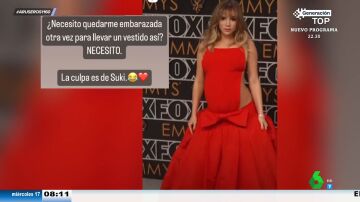 Cristina Pedroche "culpa" a Suki Waterhouse de sus ganas de volver a estar embarazada por su espectacular vestido en los Emmy