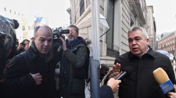 Jordi Turull y Santos Cerdán a su llegada al Congreso