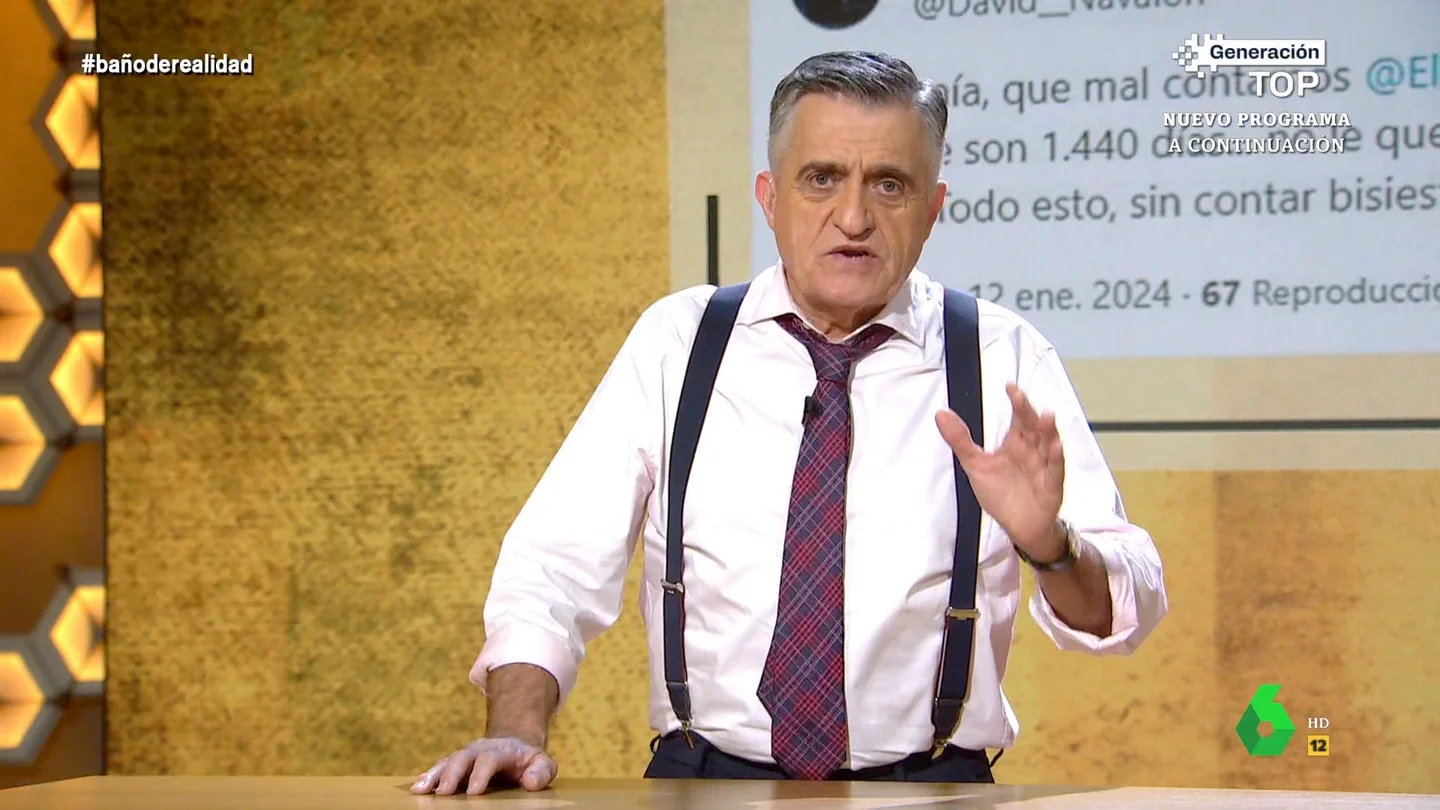 Wyoming, tras su error sobre Sánchez: "Con las matemáticas soy muy de Podemos, hace tiempo que me quité de Sumar" Wyoming, tras su error sobre Sánchez: "Con las matemáticas soy muy de Podemos, hace tiempo que me quité de Sumar"