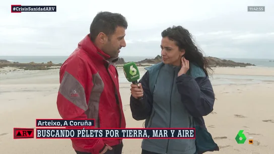 Un voluntario en la recogida de los pellets critica la gestión de la administración: "Es una tomadura de pelo" Un voluntario en la recogida de los pellets critica la gestión de la administración: "Es una tomadura de pelo"