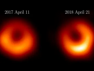 Evolución del agujero negro M87* entre 2017 y 2018 Evolución del agujero negro M87* entre 2017 y 2018