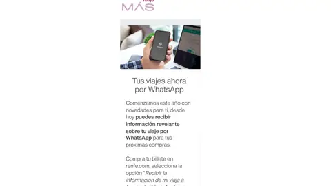 Mensaje recibido de Renfe Mensaje recibido de Renfe