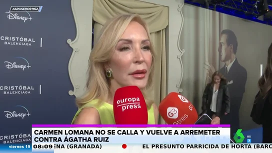 Carmen Lomana insiste en que Ágatha Ruiz de la Prada "baila fatal" Carmen Lomana insiste en que Ágatha Ruiz de la Prada "baila fatal"