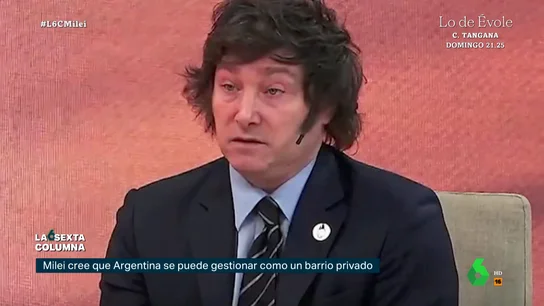 El presidente de Argentina, Javier Milei, durante una entrevista. Los impuestos que Milei consideraba "aberrantes" y que ha recuperado para Argentina
