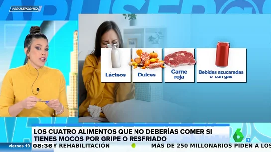 Los cuatro alimentos que te producen más mucosidad en caso de gripe o resfriado Los cuatro alimentos que te producen más mucosidad en caso de gripe o resfriado