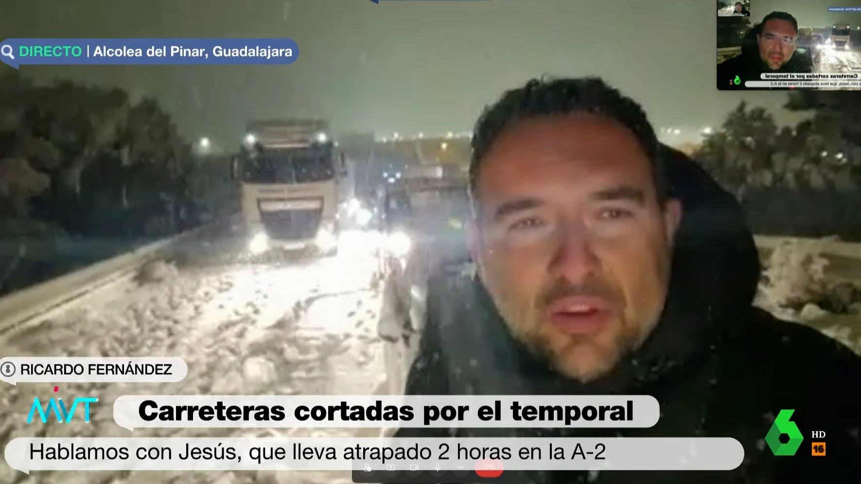 Atrapado por el temporal de nieve