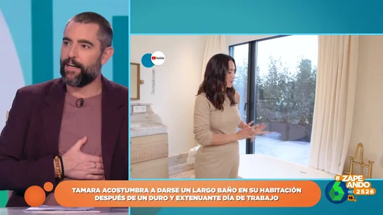 Dani Mateo se ríe de Tamara Falcó por tener una bañera en la habitación para usarla después de un día duro de trabajo Dani Mateo se ríe de Tamara Falcó por tener una bañera en la habitación para usarla después de un día duro de trabajo