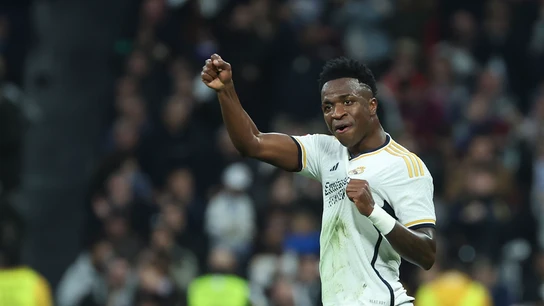 Vinicius celebra un gol con el Real Madrid Vinicius celebra un gol con el Real Madrid