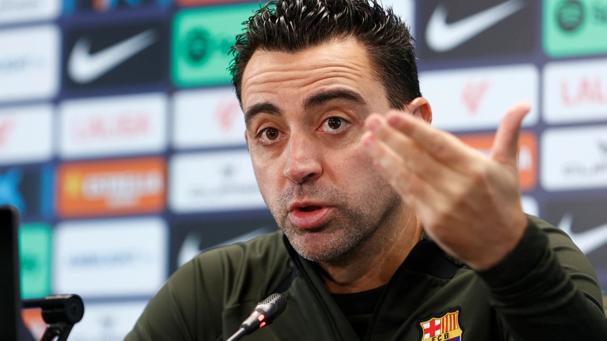 Xavi Hernández, en rueda de prensa