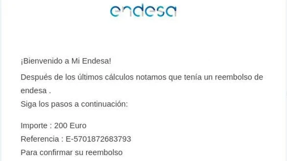 ¡Cuidado si recibes este correo electrónico de Endesa! La Guardia Civil alerta de una nueva estafa de 'phishing'