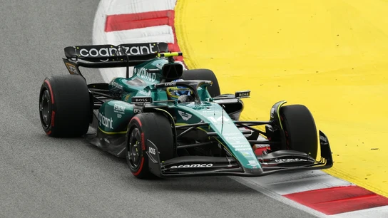 Fernando Alonso, en Montmeló Fernando Alonso, en Montmeló