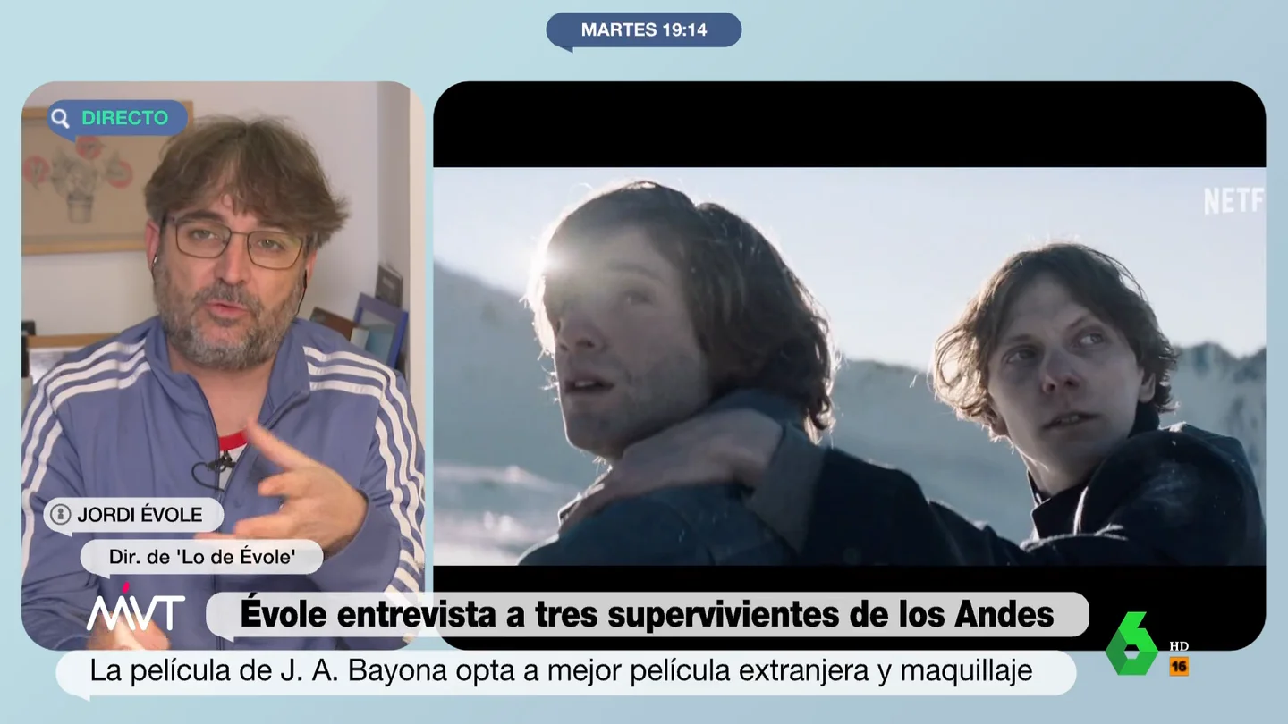 Jordi Évole, tras hablar con tres supervivientes de los Andes "Visto desde nuestra perspectiva es casi imposible de entender. Hay que hacerse a la circunstancias que se encontraron estos chavales que eran compañeros de un equipo de rugby", comenta Jordi Évole en este vídeo de Más Vale Tarde.