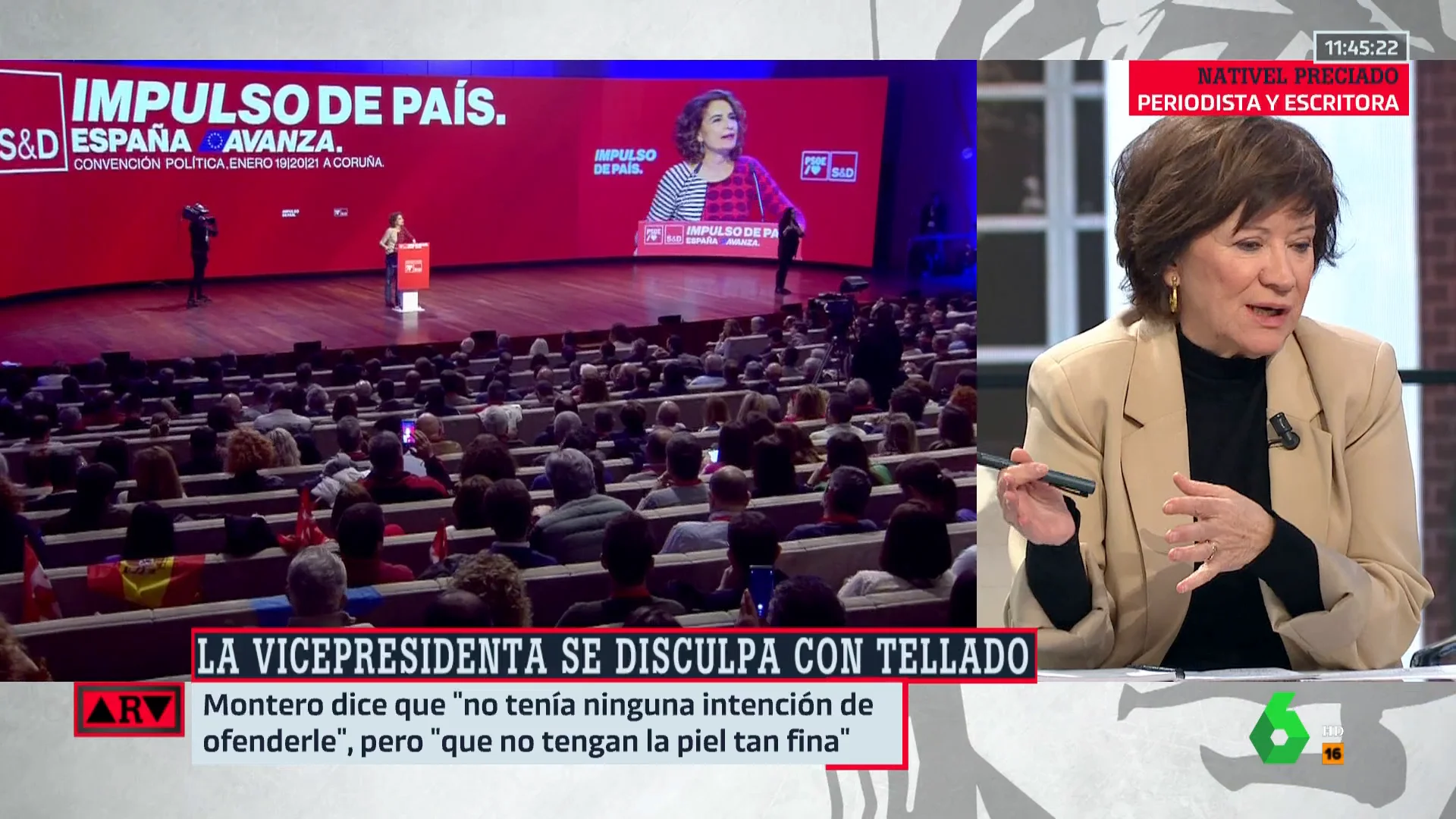 La petición de Nativel Preciado a los políticos: "Antes de hablar, que piensen"