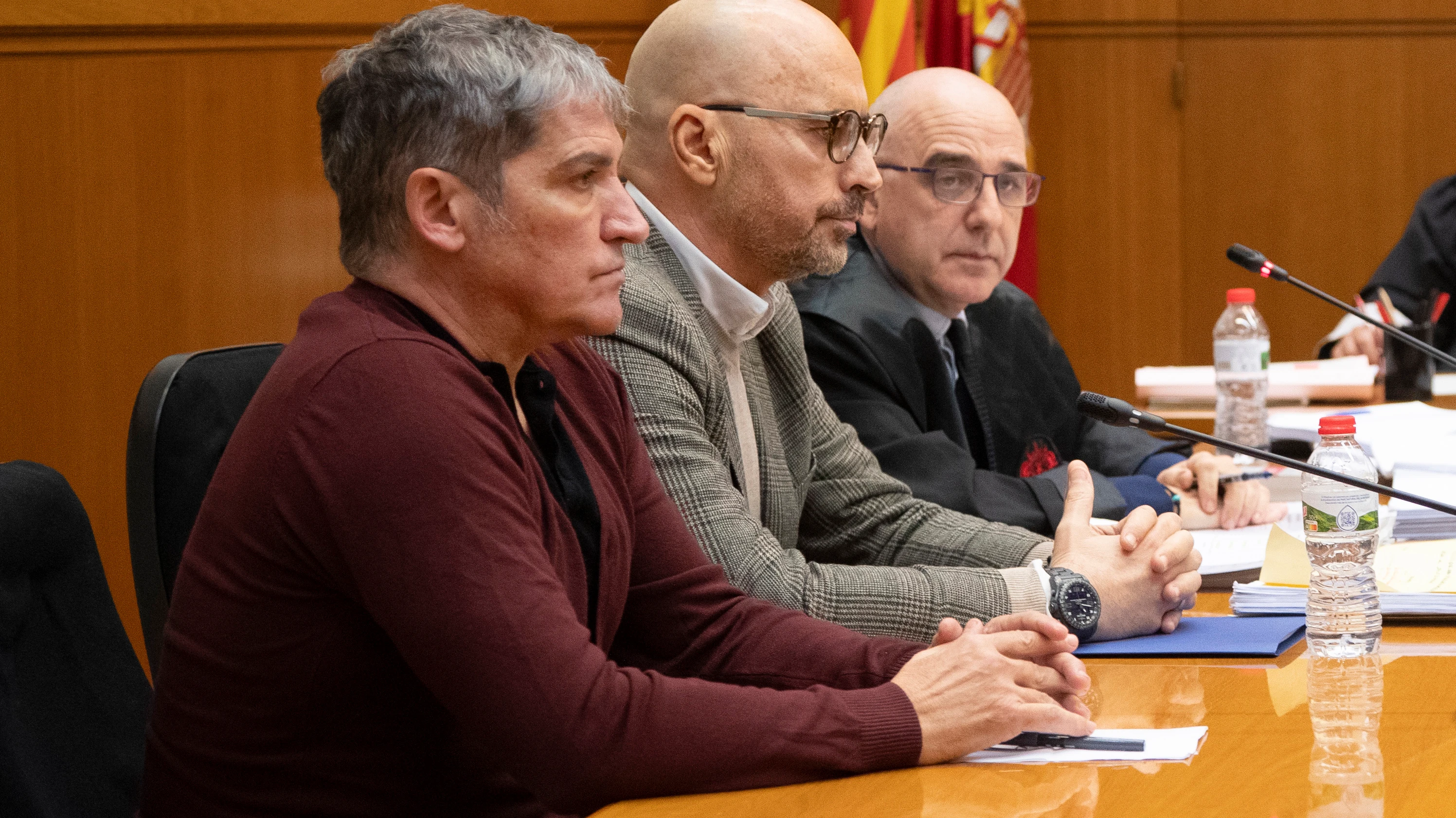 Los paparazzi Gustavo González y Diego Arrabal en la Audiencia de Barcelona, en juicio por fotografiar a la presentadora de televisión Mariló Montero
