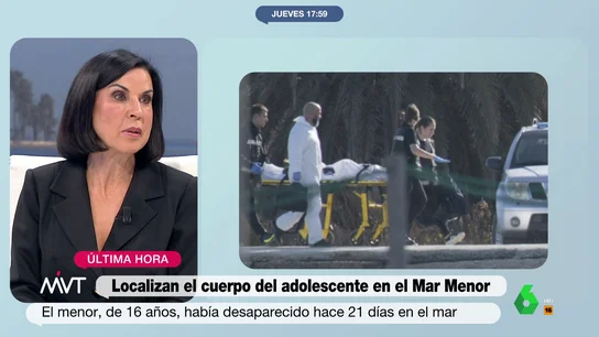 Bea de Vicente explica por qué será difícil saber si el menor muerto en el Mar Menor fue agredido "Un puñetazo, un hematoma, ahora va a ser prácticamente imposible de determinar", asegura Beatriz de Vicente, que en este vídeo analiza el hallazgo del cuerpo del joven Ivo en el Mar Menor y qué podría esclarecer la autopsia.