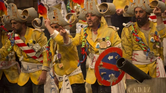 Final del Concurso Oficial de Agrupaciones Carnavalescas (COAC) 2019 en el Gran Teatro Falla. El coro de Jorge Pardo, "El Batallitas". Final del Concurso Oficial de Agrupaciones Carnavalescas (COAC) 2019 en el Gran Teatro Falla. El coro de Jorge Pardo, "El Batallitas".