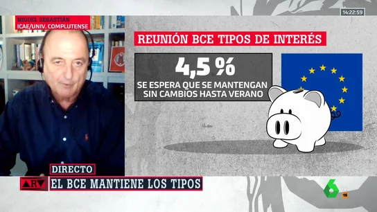 La reacción de Miguel Sebastián a la decisión del BCE: "Se equivoca" La reacción de Miguel Sebastián a la decisión del BCE: "Se equivoca"