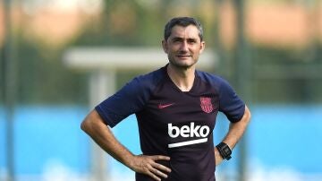 Ernesto Valverde, en su etapa como entrenador del Barça