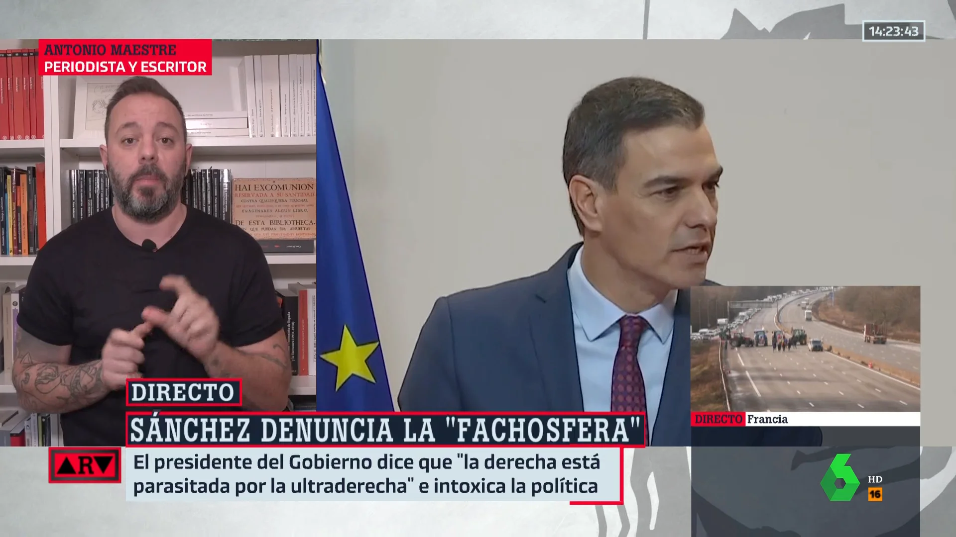 Antonio Maestre, sobre el término "fachosfera": "Está bien que hablen de conceptos que hay en libros" Antonio Maestre, sobre el término "fachosfera": "Está bien que hablen de conceptos que hay en libros"