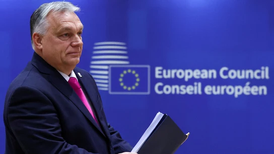 El primer ministro de Hungría, Viktor Orban, en una cumbre pasada de líderes de la Unión Europea en Bruselas. El primer ministro de Hungría, Viktor Orban, en una cumbre pasada de líderes de la Unión Europea en Bruselas.