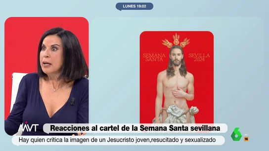Beatriz de Vicente, tajante sobre el cartel de la Semana Santa de Sevilla: "Lo perturbado está en el ojo del que mira" Beatriz de Vicente, tajante sobre el cartel de la Semana Santa de Sevilla: "Lo perturbado está en el ojo del que mira"
