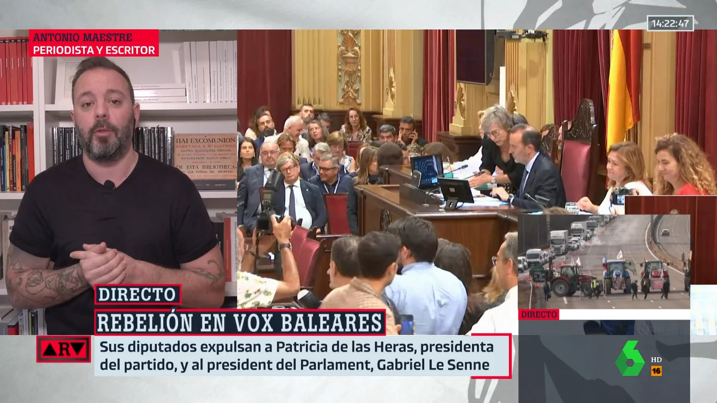El análisis de Antonio Maestre tras lo ocurrido con Vox Baleares: "Cuando hay desconfianza, hay purgas" El análisis de Antonio Maestre tras lo ocurrido con Vox Baleares: "Cuando hay desconfianza, hay purgas"
