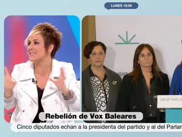 Cristina Pardo ironiza sobre la &#39;rebelión&#39; de los diputados de Vox en Baleares