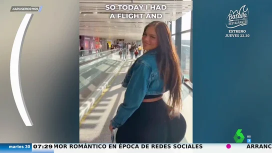 Una modelo curvy denuncia que los asientos de los aviones son muy pequeños: "No es mi culpa tener un culo así de grande" Una modelo curvy denuncia que los asientos de los aviones son muy pequeños: "No es mi culpa tener un culo así de grande"