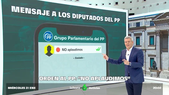 "No aplaudimos": la orden que recibieron los diputados del PP tras la votación de la ley de amnistía "No aplaudimos": la orden que recibieron los diputados del PP tras la votación de la ley de amnistía