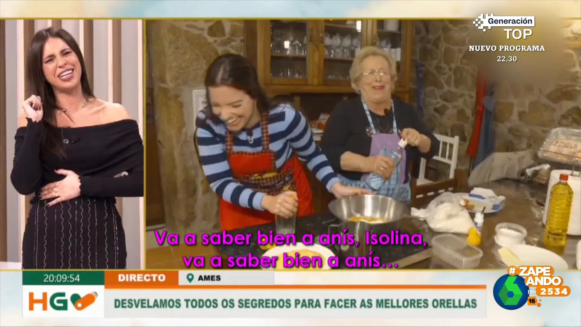 "Pelotazo con harina y huevo": la receta de un postre típico que prepara una señora en la televisión gallega