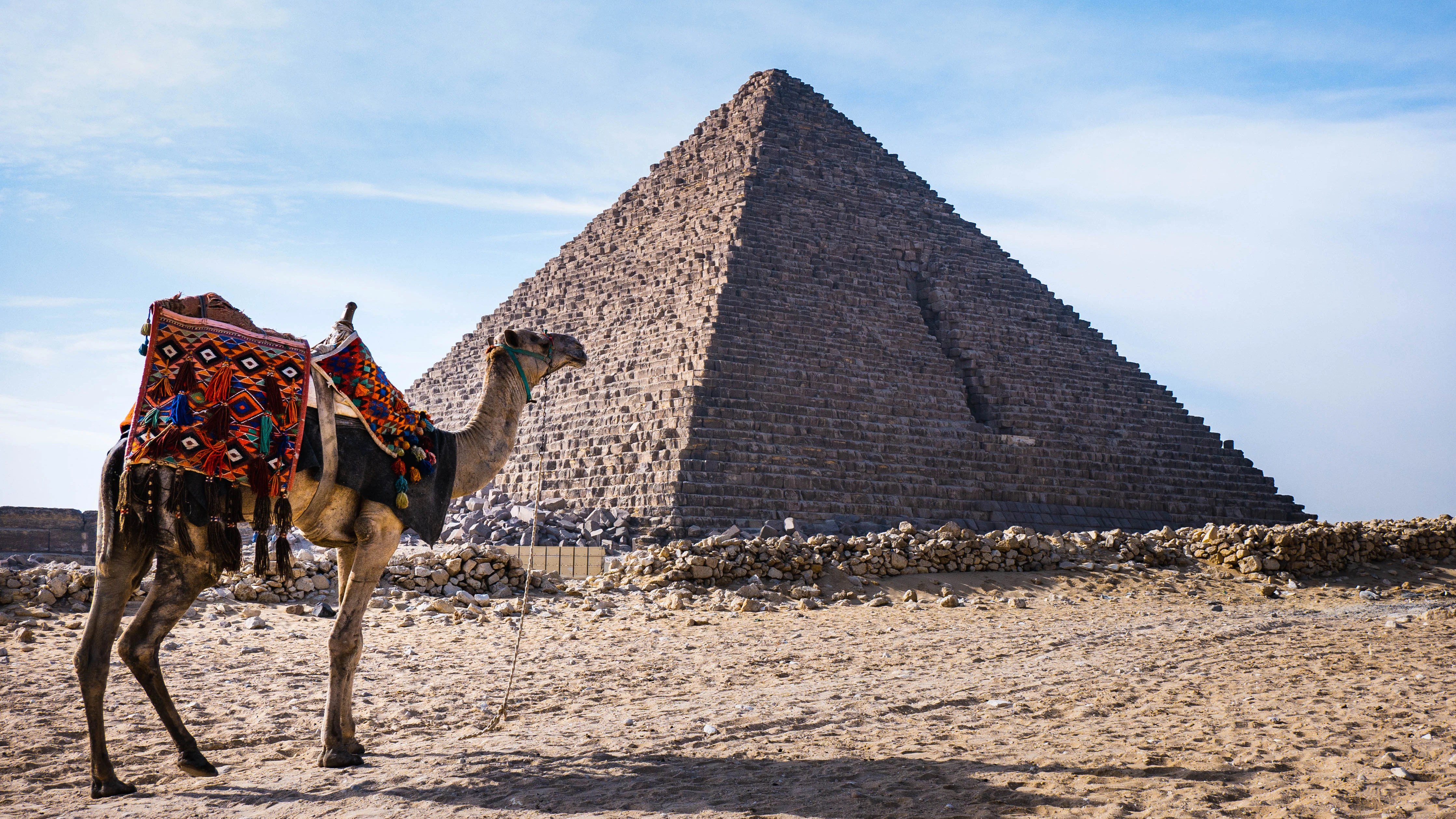 Pirámide de Micerino en Giza, Egipto Pirámide de Micerino en Giza, Egipto