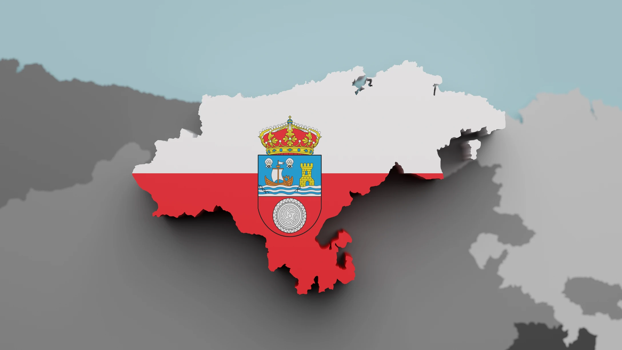Bandera y escudo de Cantabria
