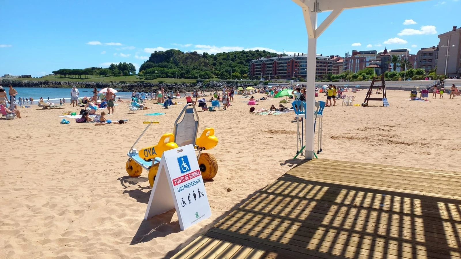 Zona accesible en una playa española.