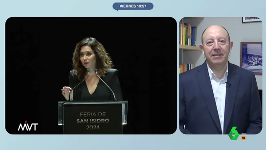 La tajante respuesta de Bernardos a Ayuso tras vincular prosperidad y toros: "Es un chiste y bastante malo" La tajante respuesta de Bernardos a Ayuso tras vincular prosperidad y toros: "Es un chiste y bastante malo"