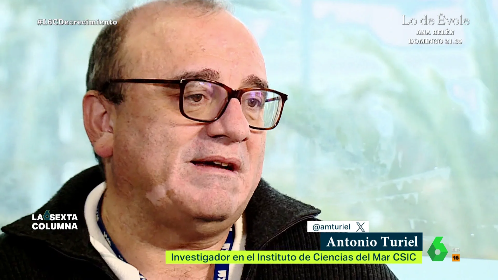 El investigador del CSIC Antonio Turiel habla con laSexta Columna sobre el fin de los combustibles fósiles y en este vídeo defiende las renovables: "Se puede conseguir dar un nivel de vida suficiente, muy parecido al actual e incluso mejor".