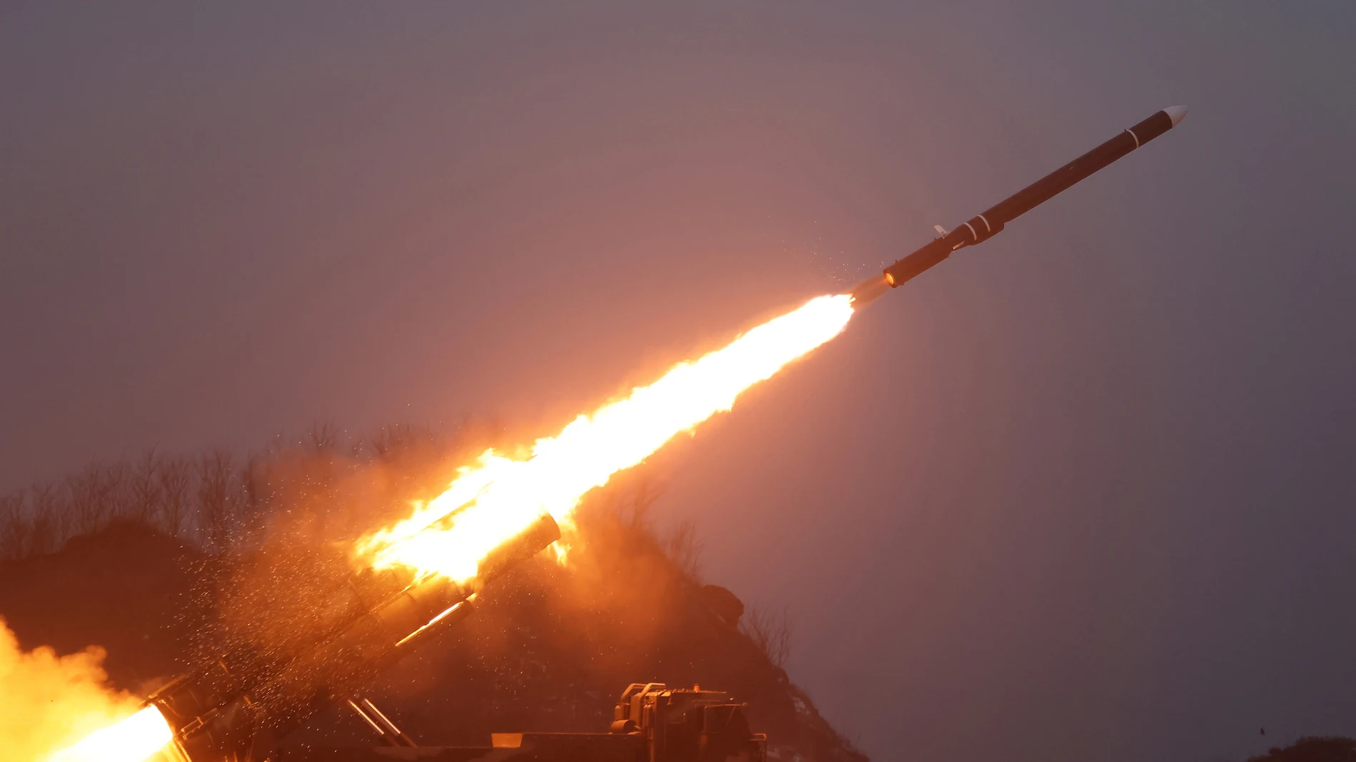 Un misil crucero de los lanzados por de Corea del Norte 