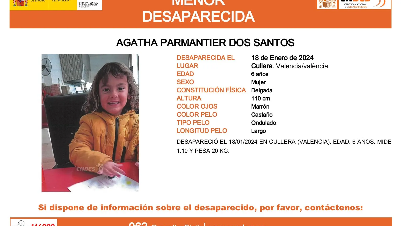 Menor desaparecida en Cullera.
