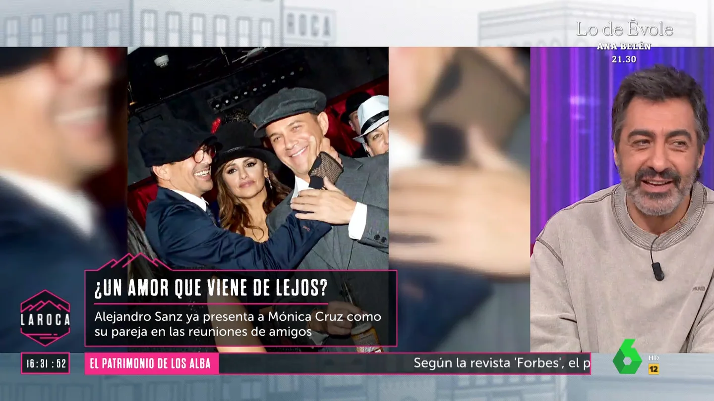 La risa sospechosa de Juan del Val al hablar de cuándo empezó la relación de su compañera Mónica Cruz y Alejandro Sanz La risa sospechosa de Juan del Val al hablar de cuándo empezó la relación de su compañera Mónica Cruz y Alejandro Sanz