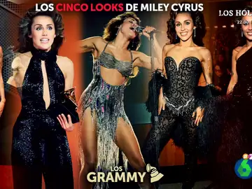 Los cinco espectaculares &#39;looks&#39; de Miley Cyrus en la gala de los Grammy: &quot;Solo lo puede hacer ella&quot;