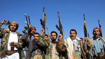 Imagen de archivo de rebeldes hutíes en Sana. 