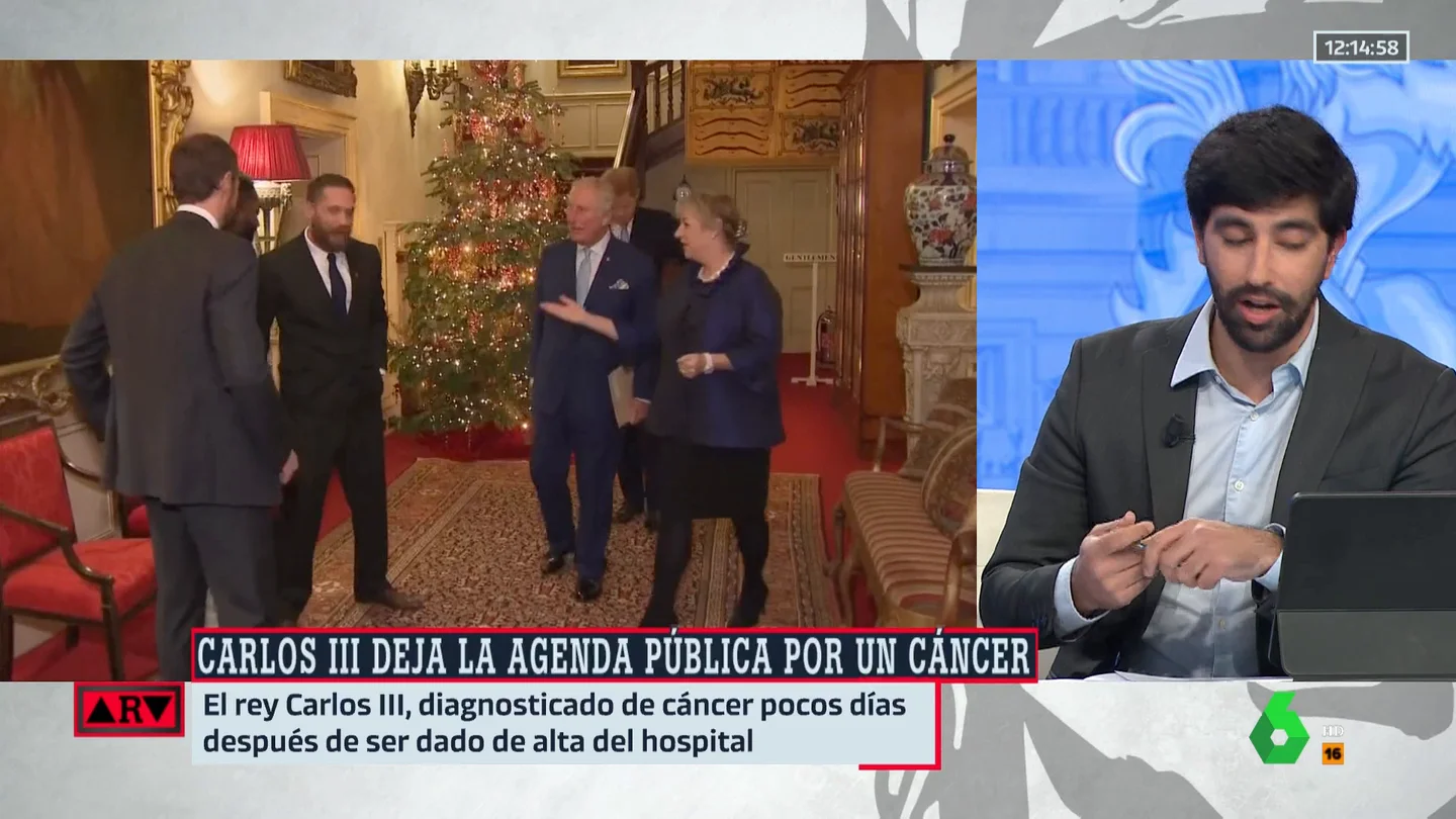 Juan Carlos Vélez, sobre el regreso del príncipe Harry a Londres: "Vuelve para ver a su padre y lo hace solo" Juan Carlos Vélez, sobre el regreso del príncipe Harry a Londres: "Vuelve para ver a su padre y lo hace solo"