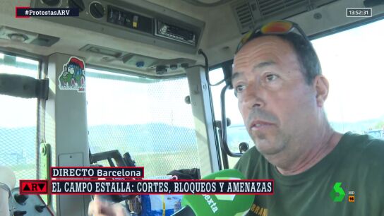 La denuncia de un agricultor durante las protestas: "Siempre estamos trabajando y nuestras manzanas no valen nada"