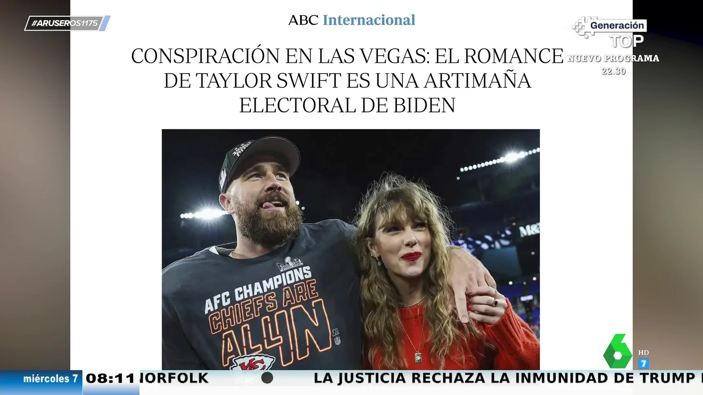 Alfonso Arús defiende a Taylor Swift de Trump: "Una cosa es que tenga poder y otra que se invente un novio para que Biden gane" Alfonso Arús defiende a Taylor Swift de Trump: "Una cosa es que tenga poder y otra que se invente un novio para que Biden gane"