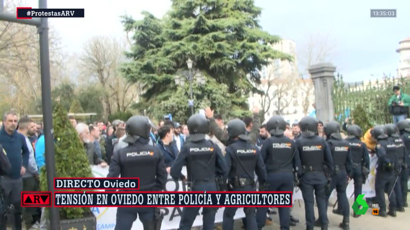 Protestas de los agricultores en Oviedo